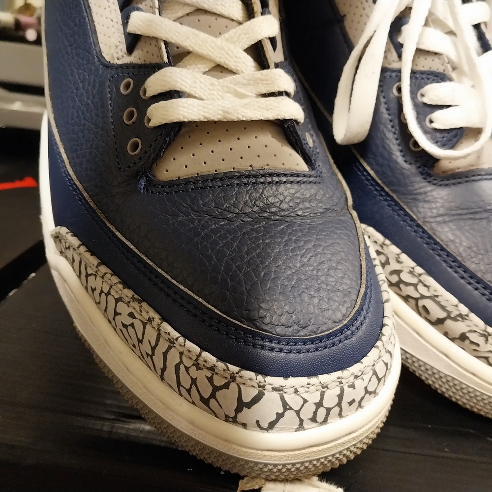 Retro Jordan 3 Georgetown Hoyas Size 10.5 - Picture 7 of 14